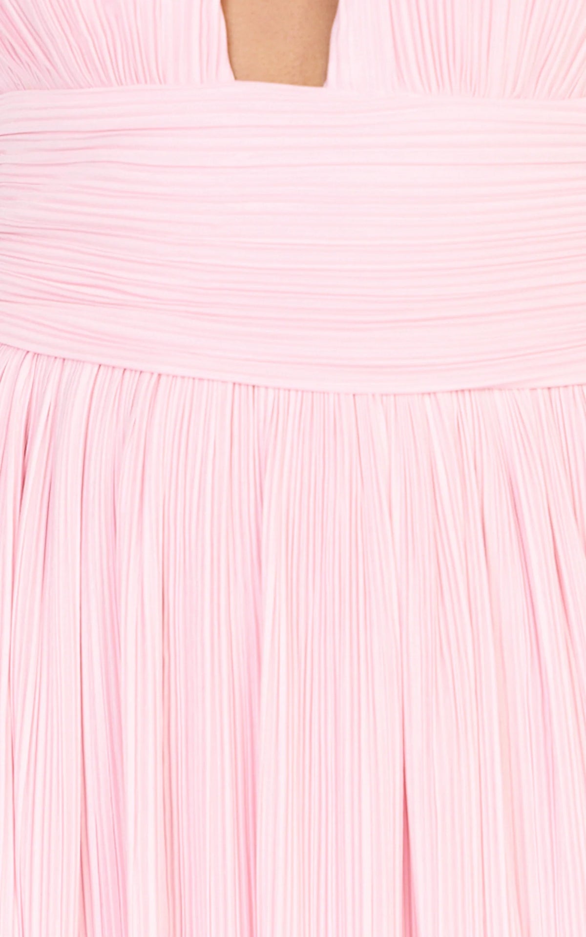 Aurelia Maxi Dress - Plisse Halter Neck Dress in Pink