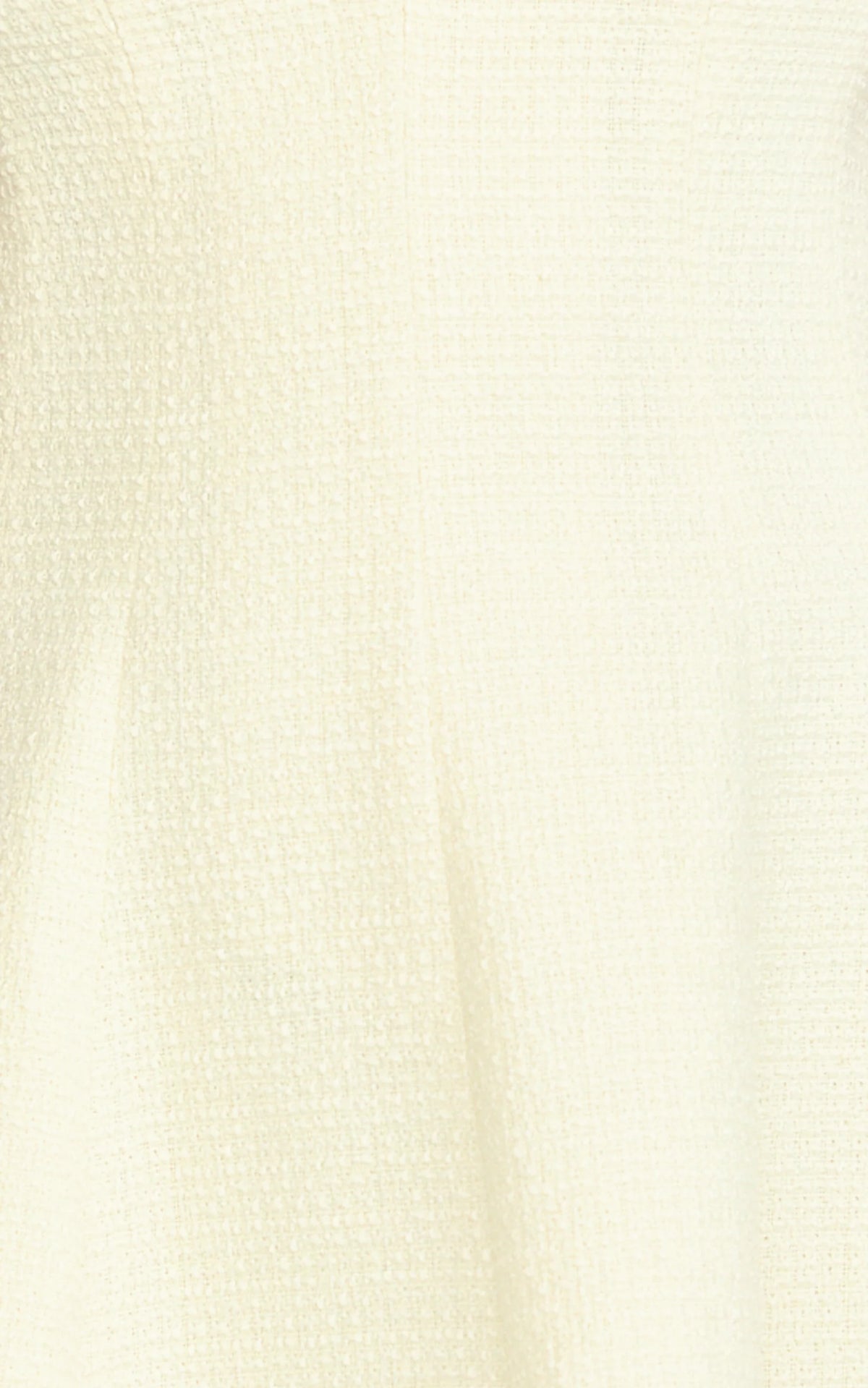 Nelson Mini Dress - Low Cut Boucle Fit & Flare Mini Dress in Cream
