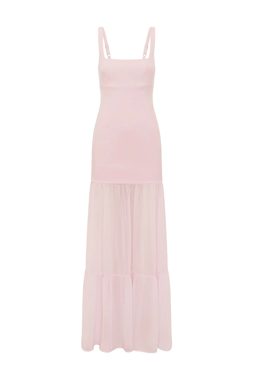 TAHLIA SQUARE NECK MAXI DRESS - PETAL