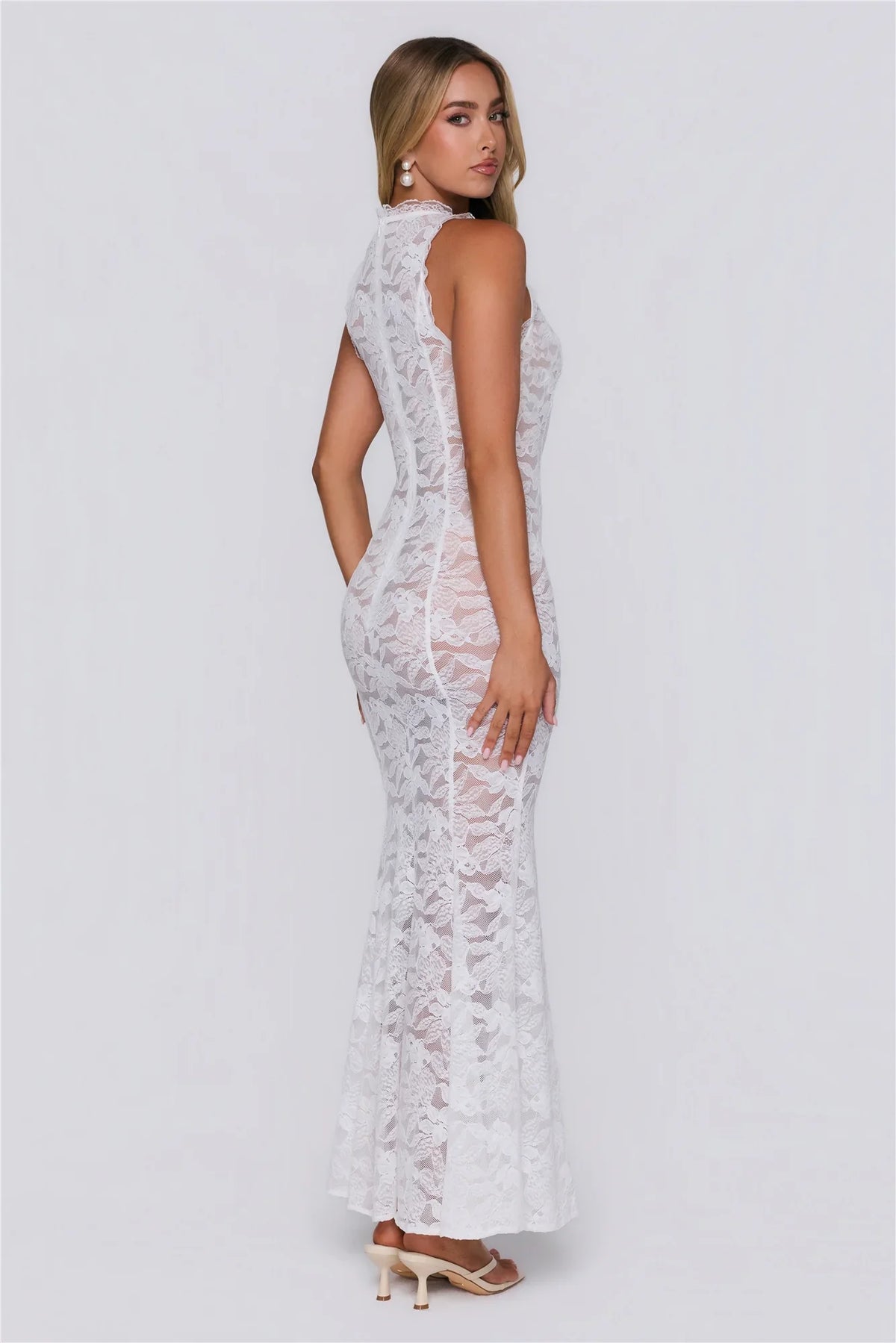 Love In Layers Lace Maxi Dress White