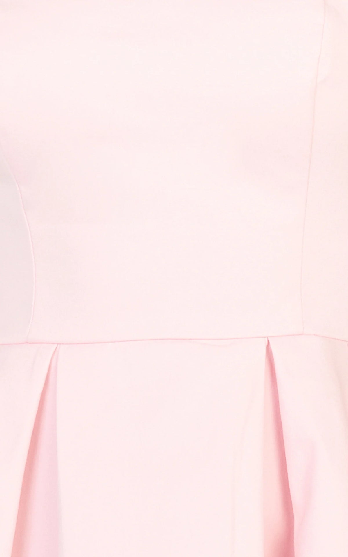 Avery Mini Dress - Strapless Fitted Bodice Full Pleated Skirt Dress in Baby Pink