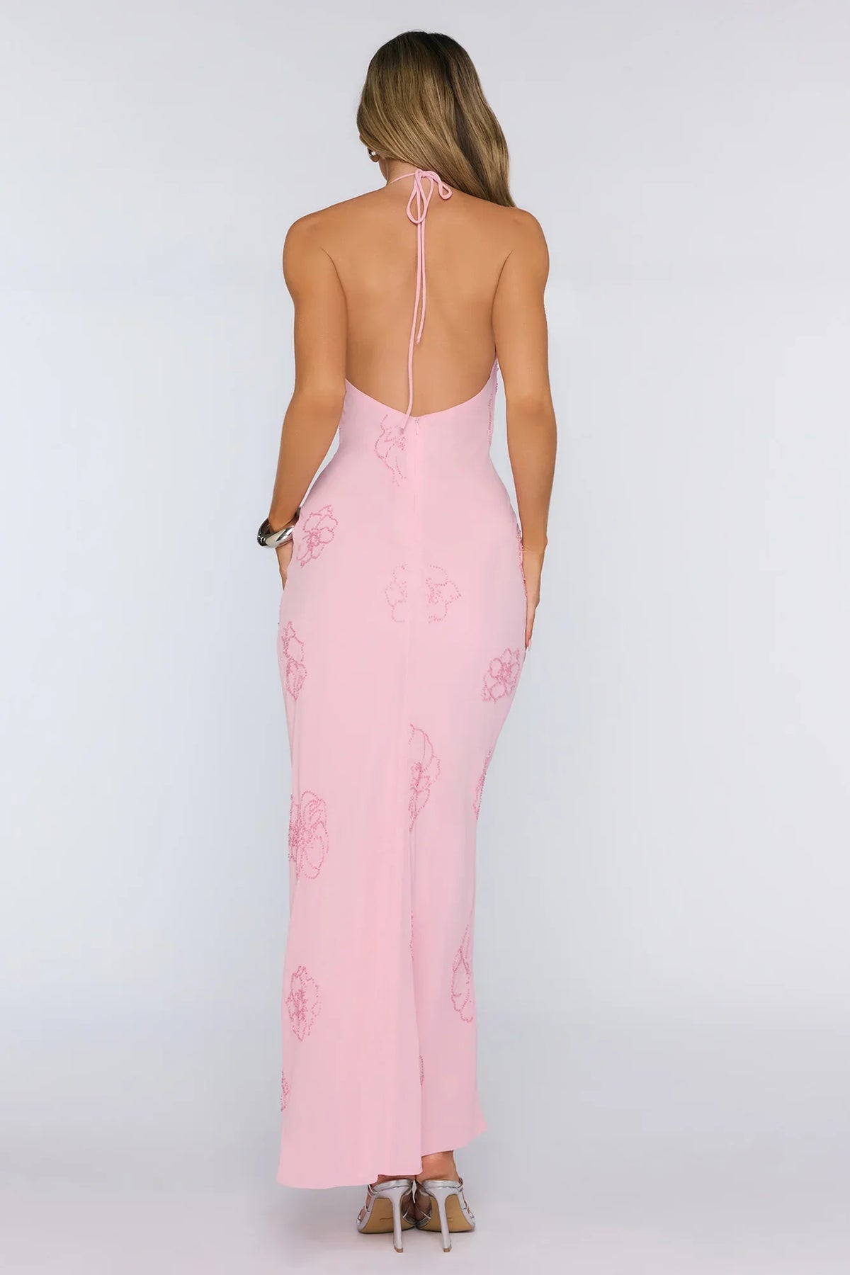 Soft Glow Up Halter Maxi Dress Pink
