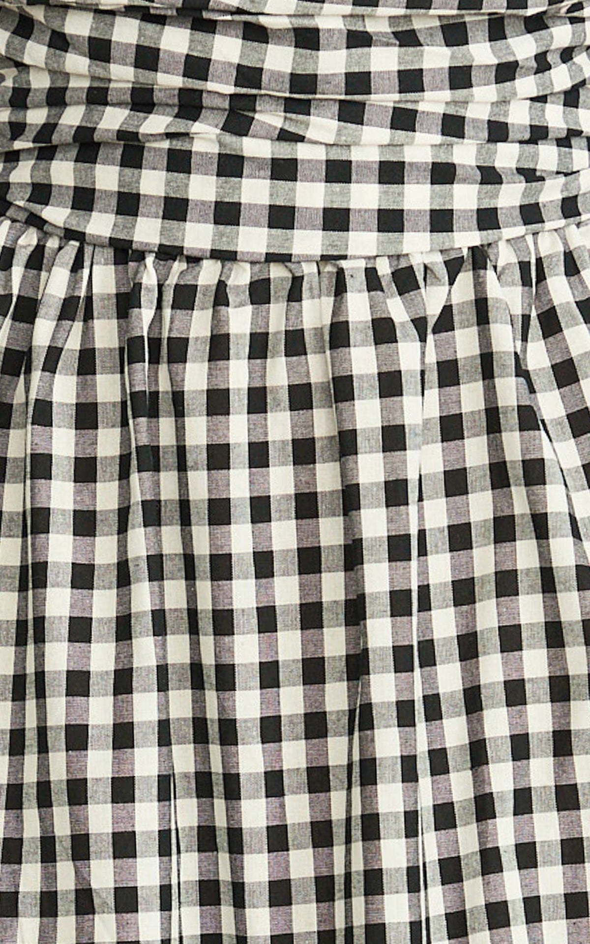 Polly Midi Dress - Strapless Ruched Dress in Black Check