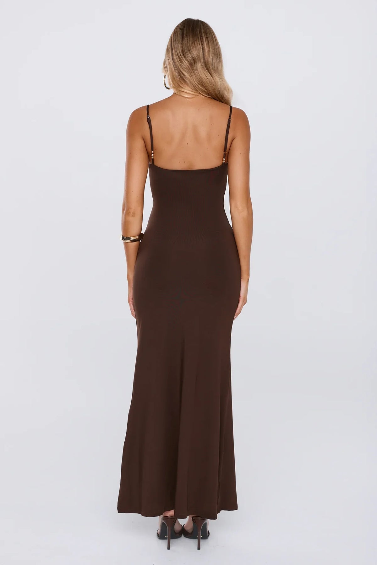 Pretty With A Point Maxi Dress Chocolate