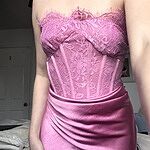 Only Lover Satin Lace Strapless Maxi Dress Yellow