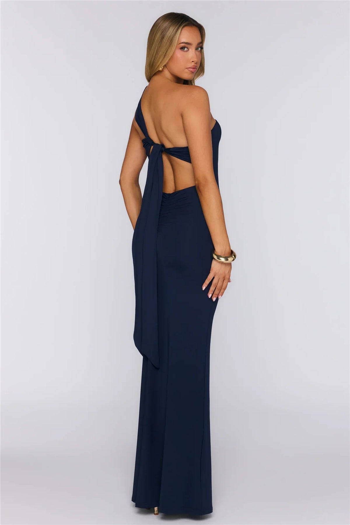 Dreamstate Dressing One Shoulder Maxi Dress Navy
