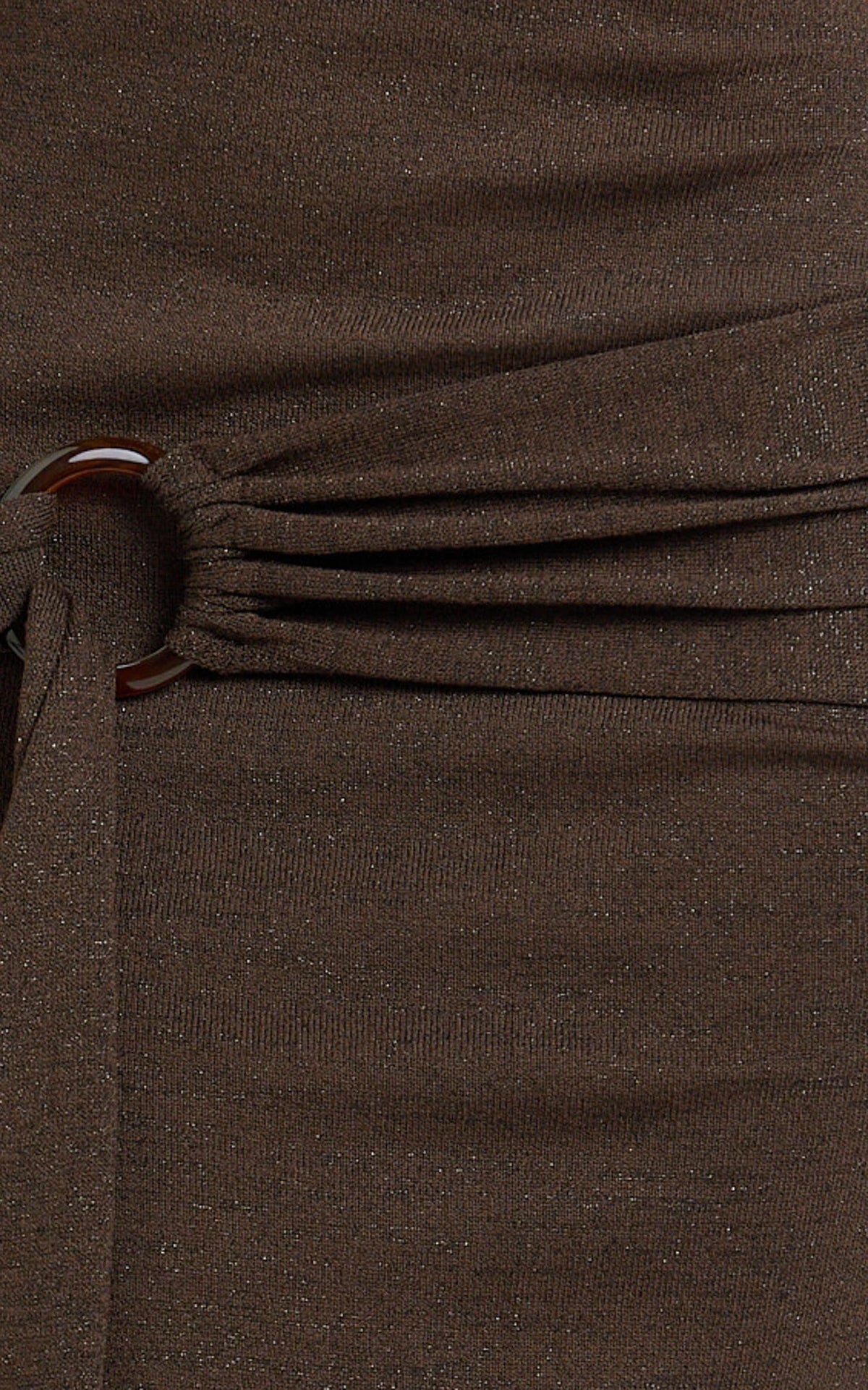 Viviana Maxi Dress - Knit Strapless Tie Waist Maxi Dress in Chocolate