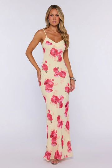 Bloom Dazzle Maxi Dress Yellow