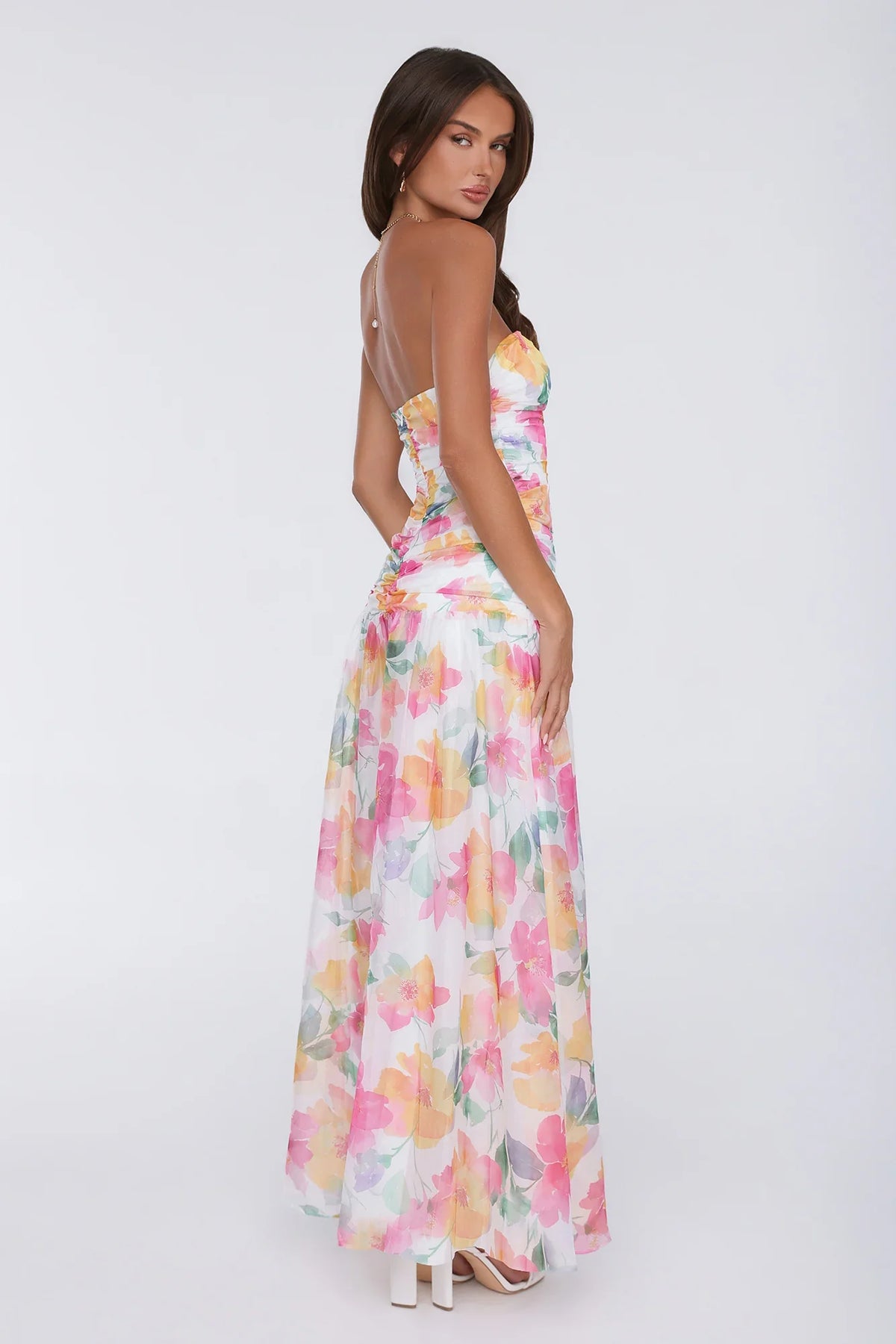 Pretty Much Perfect Strapless Maxi Dress Pink