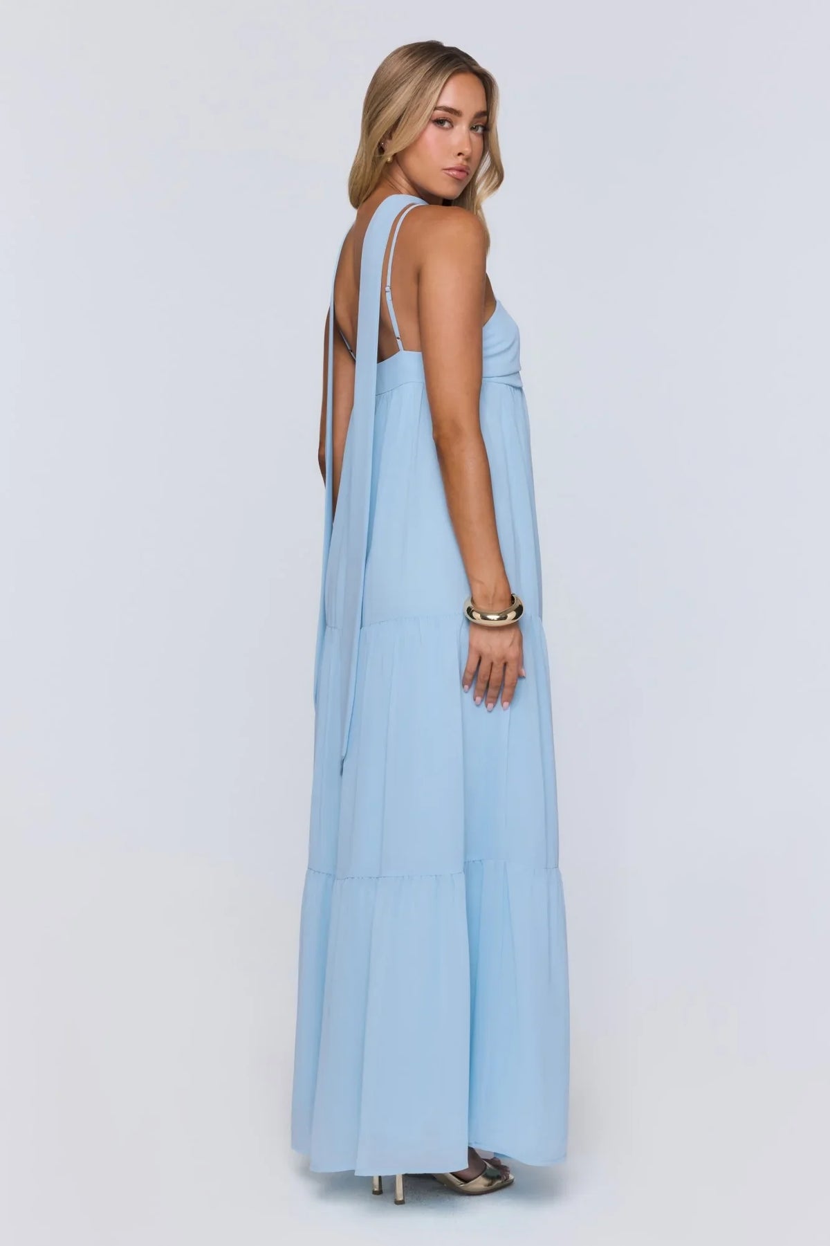 Flowing Sea Maxi Dress Blue