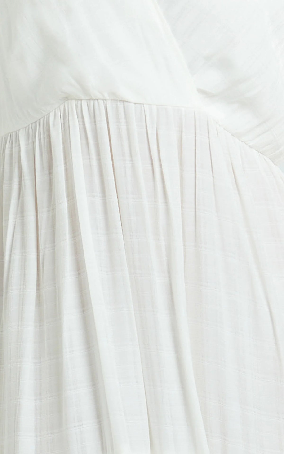 Cryzel Midi Dress - Flutter Sleeve Tiered Dress in White