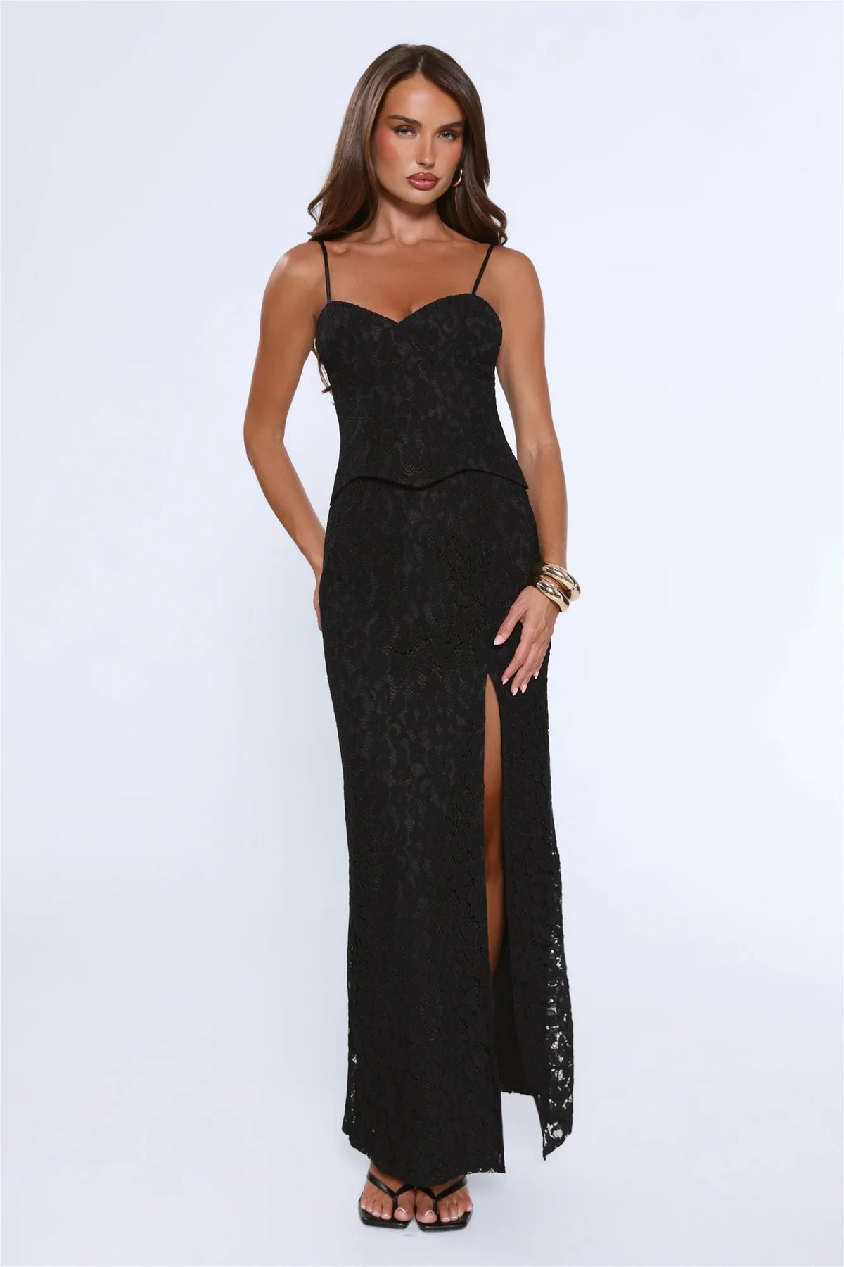 Blossom At Dusk Maxi Dress Black